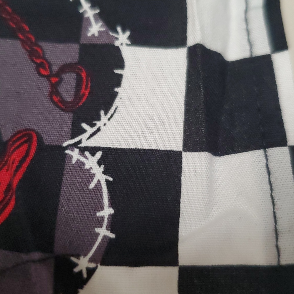 NW/OT Hot Topic's Mad Tea Party Stripe Suspender Skirt - Picture 10 of 16